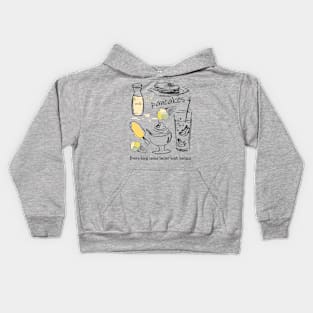 FUNNY BANANA PUN: EVERYTHING TASTES BETTER WITH BANANA - PANCAKE, MILK, ICE CREAM! Kids Hoodie